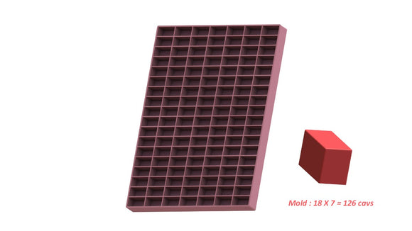 20ml長方形グミ型-119空洞