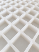Close-up of 6mL square gummy mold cavities