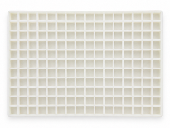 6mL square gummy mold with 165 cavities wide top view